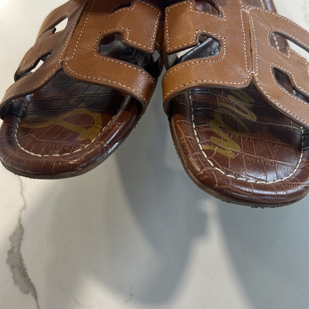 Sam Edelman Bay Sandals Brown Slides Size 6.5 - Picture 3 of 7